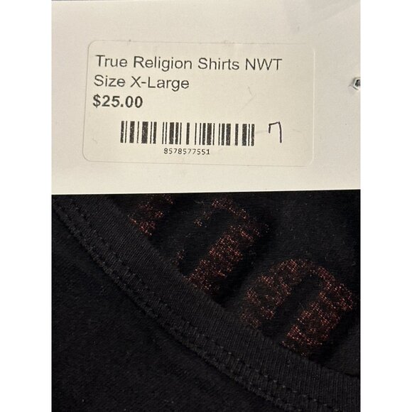 True Religion Mens XL Jet Black JV Logo Tank Top With Buddha Design - Picture 5 of 5